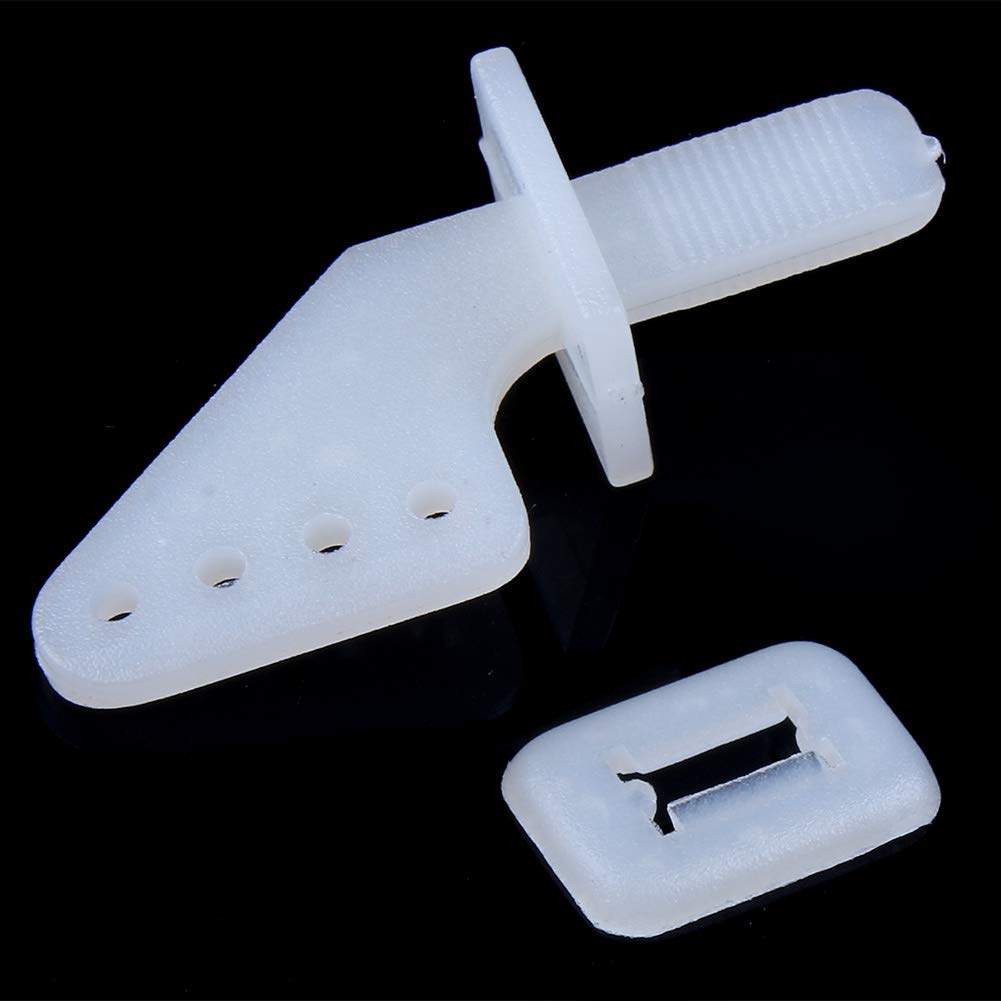 Hobbypark Nylon Micro Control Horns 20X11Mm 4 Holes For Rc Airplane Remote Control Foam Electric Park Flyers Parts (Set Of 10)