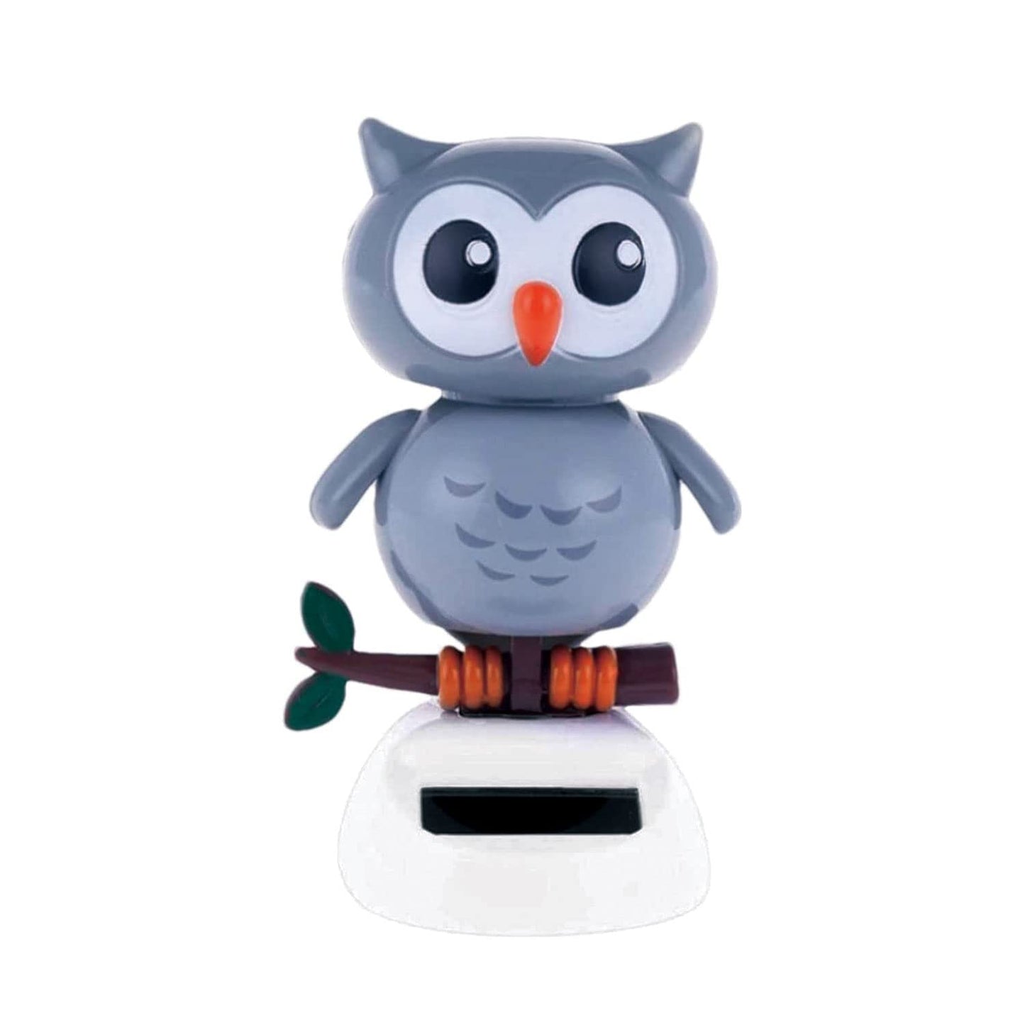Solar Powered Toy Owl Dancing Figure, Cute Solar Dancing Shaking Head Animals For Car Dashboard Decoration And Desk Ornament (A-