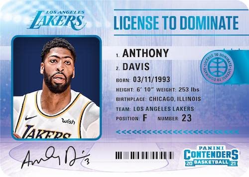 Panini 2020-2021 Contenders Basketball Blaster Box - 40 Trading Cards, Optichrome Material, Standard Size