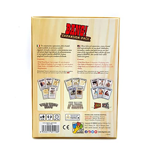 dV Giochi Bang Expansion Pack Card Game - Multicoloured, Cardboard, 5.5"x7.75"x1.25", Model DVG9118