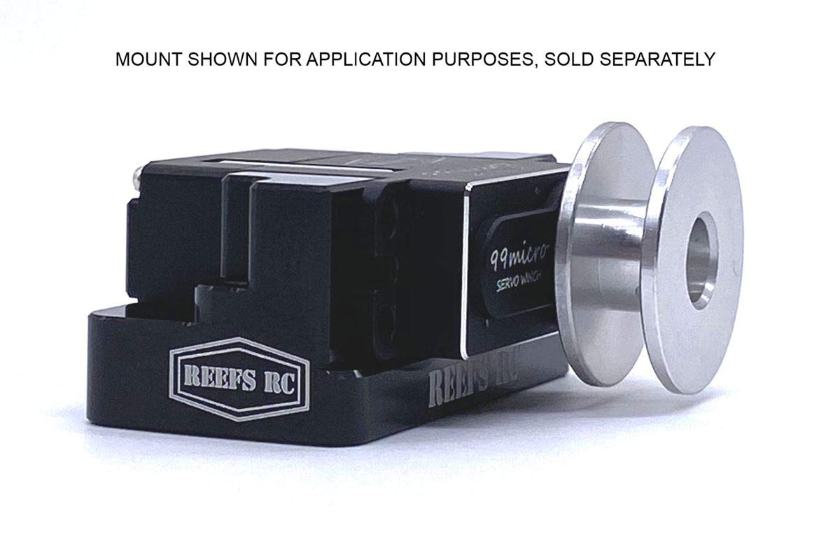 REEFS RC Micro Servo Winch with Spool Kit - Medium, Black, Aluminum