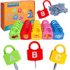 Dinhon Color Alphabet Learning Lock Toys - Educational Letter Game with 26 Locks & Keys for Ages 3+ - Model DH-21624 - Letter Learning Lock-2