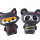 Anboor 2 Pcs Squishies Ninja Jumbo Panda And Fox Slow Rising Squishies Kawaii Scented Soft Animal Toys Stress Relief Kid'S Toys