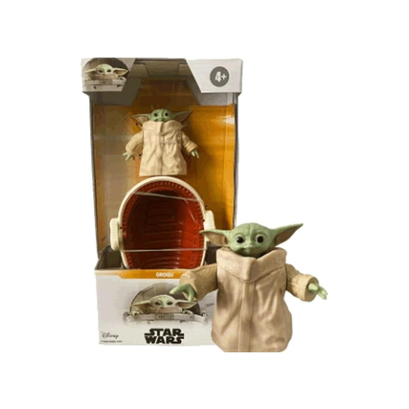 Star Wars Grogu Figure, 9.5' Articulated Figure And Accessories - F4050 - Hasbro, Brown