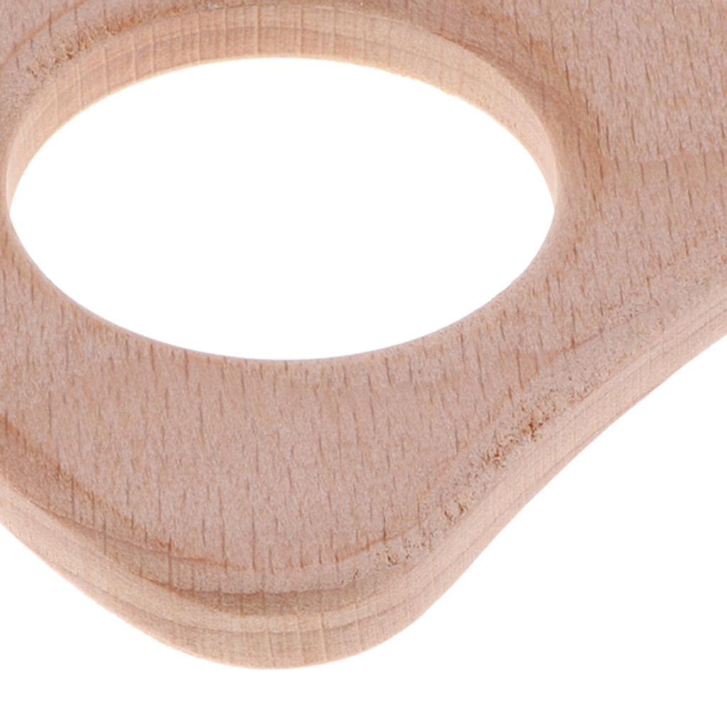 Calandis Natural Wooden Baby Teethers Ring Early Educational Grasping & Teething Montessori Toddler Toys