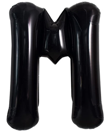 Toniful 40 Inch Large Black M Letter Balloons Jumbo Helium Balloons,Foil Mylar Big Alphabet Balloons For Birthday Party Annivers