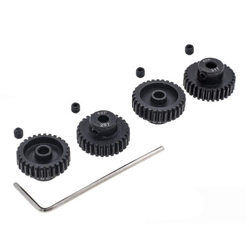GTHELE 4pcs 48P Pinion Gear 3.175mm Set Hardened 28T 29T 30T 31T 48DP Pitch Gears RC Upgrade Part with Screwdriver