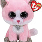 Ty 2007516 Fiona Cat Beanie Boo Pink Stuffed Animal, Multicoloured, 3.1 X 2.75 X 5.51 Centimeters