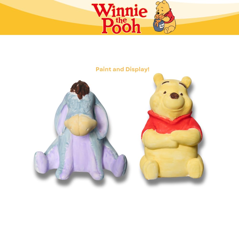 Innovative Designs Disney Winnie The Pooh DIY Paint Your Own Figurines Set - Small Ceramic Arts and Crafts for Kids, Model 718492WPH