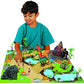 Imagination Generation Prehistoric Playset - 100 Pieces Mini Dino Figures, Educational Booklet, Play Mat & Storage - TCFG-002