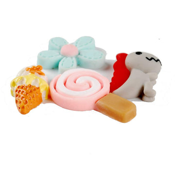 Nwfashion 112Pcs Miniature Decor Dessert Pastry Toy Food Cake Topper Scrapbooking Shoe Decoration Charms (Mix)