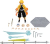 Max Factory Demon Slayer: Kimetsu no Yaiba: Zenitsu Agatsuma Deluxe Figma Action Figure  Multicolor