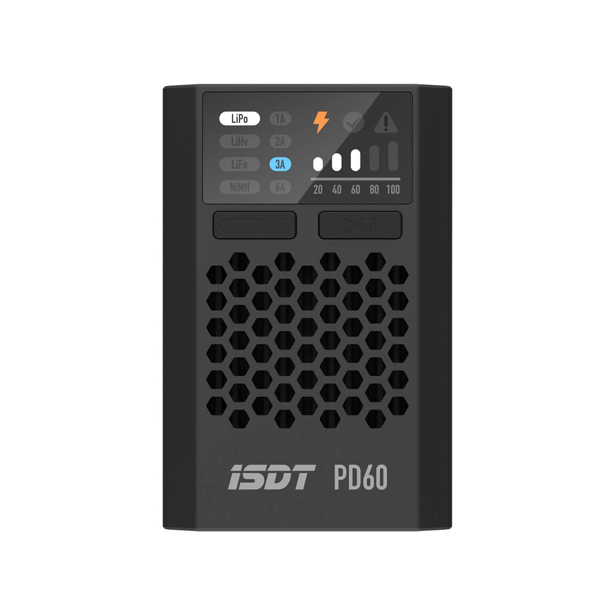 ISDT PD60S XT60 Connector 60W 6A Battery Balance Charger Type-C Input for 1-4S Lipo Battery,Life, Lilon, LiHv/Pb/NiMH Battery - 