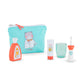 Corolle Baby Doll Care Pouch and Accessories Set - Includes Storage Bag, Drinking Cup, Pretend Electric Toothbrush, Toothpaste a