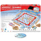 Winning Moves Monopoly Scrabble Game, 2-4 Players, Cardstock, Red, Model 1250, Play in Under One Hour, Ages 8+