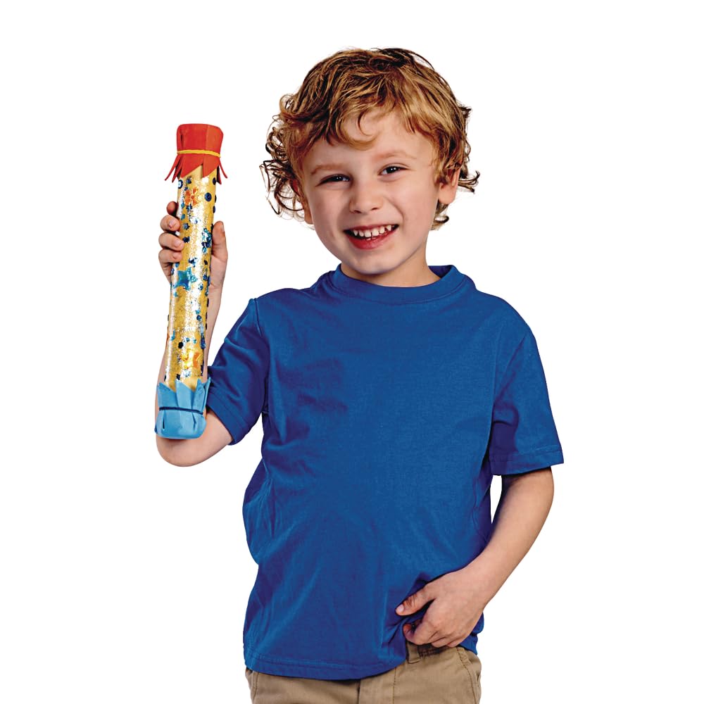 Colorations - RAINKIT DIY Rainstick Kit for Kids, Set of 12, EVA Foam and Cardboard, Native American, Craft Kit, Self-Adhesive,