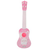 Generic Guitar Toy Pink Rabbit Early Educational Instruments 4 Strings Ukulele Toy Musical Instrument Toy Gift for Toddlers Kids