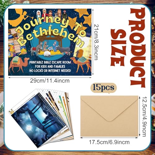 Gaillty Christmas Bible Escape Room Game for Families Bethlehem Advent Adventure Family Games Night Birthday Party Solve Unique