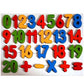 Fi  Flick In Wooden 3D Number Shape Educational Learning Digital 020 Puzzle Board Tray Games Toy For Kids (Multicolored)