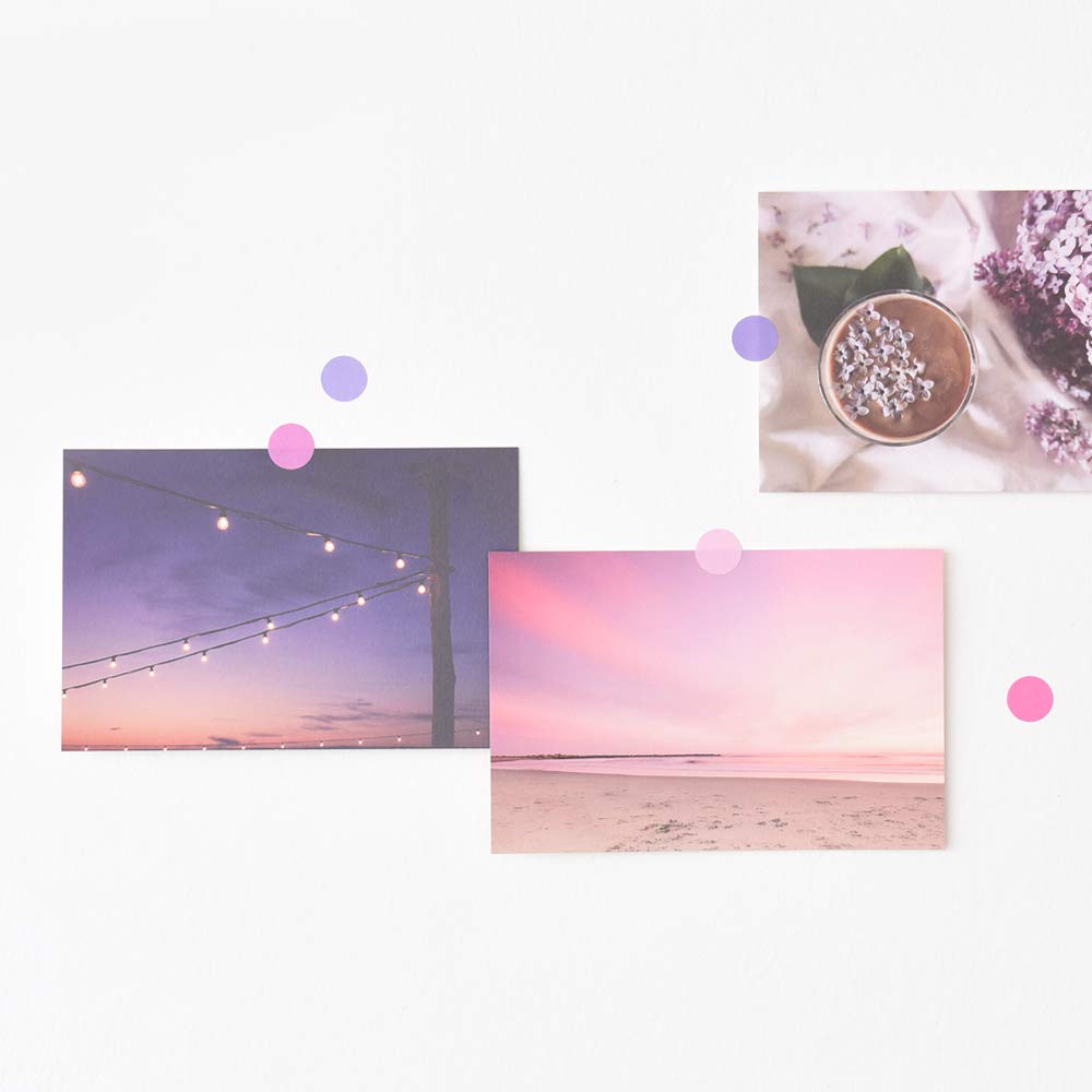 Monolike Circle Stickers - Solid Round Dot Stickers, Small Size Set, 9 Types, 18 Sheets