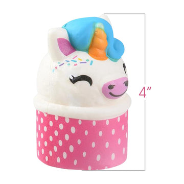 Artcreativity Squish Unicorn Ice Cream Scoop Toys For Kids, Set Of 4, Super Soft Slow Rising Squeeze Toys, Stress Relief Sensory Toys, Great Party Favors, Goody Bag Fillers For Children