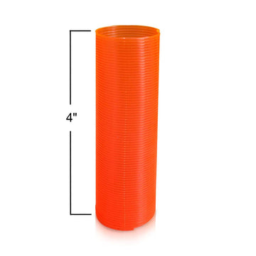 Artcreativity Extra-Long Neon Mini Coil Springs- 12 Pack- 4 Inch Colorful Plastic Coil Spring Set- Fun Birthday Party Favors For
