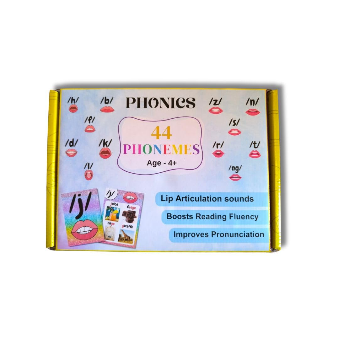 44 Phoneme Flashcards | Complete Phoneme Coverage | Mouth Position Visuals | Boosts Speech Clarity & Reading Readiness