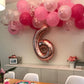 Paticool 40 Inch Rose Gold Number Balloon 6, Large Number Foil Balloons Mylar For Girl Boy Birthday Party Celebration Decoration