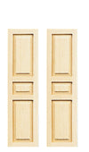 Dollhouse Miniature 3-Panel Shutters  Pair #HW5022