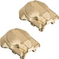 WEISHUJI 2pcs Brass Diff Cover, Brass Differential Cover, Heavy Duty Brass Axle Differential Cover for TRX4 T4 Upgrades 1/10 RC 