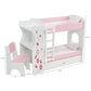 Emily Rose 18' Doll Bedroom Bunk Bed, Beds For 18 Inch Dolls, Baby Dolls Bunkbed With Large Clothes Storage Drawer, Desk, Chair, Bedding & Ladder, Furniture Organizer, Fits Most 14-19' Dolls