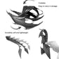 Alodidae Dragon Costumes Set Devil Wings Demon Tail Dino Mask For Halloween Masquerade Party Cosplay (Black)