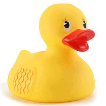 10'' Jumbo Classic Yellow Rubber Duck Bathtime Toy, Floating Fun Pool Preschool Bathtub Toy, Giant Flexible Large Yellow Duck Fo