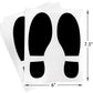 24Pcs Spy Agent of Truth Footprint Floor Decals Stickers Classroom Line Up Floor Decals Black Footprint