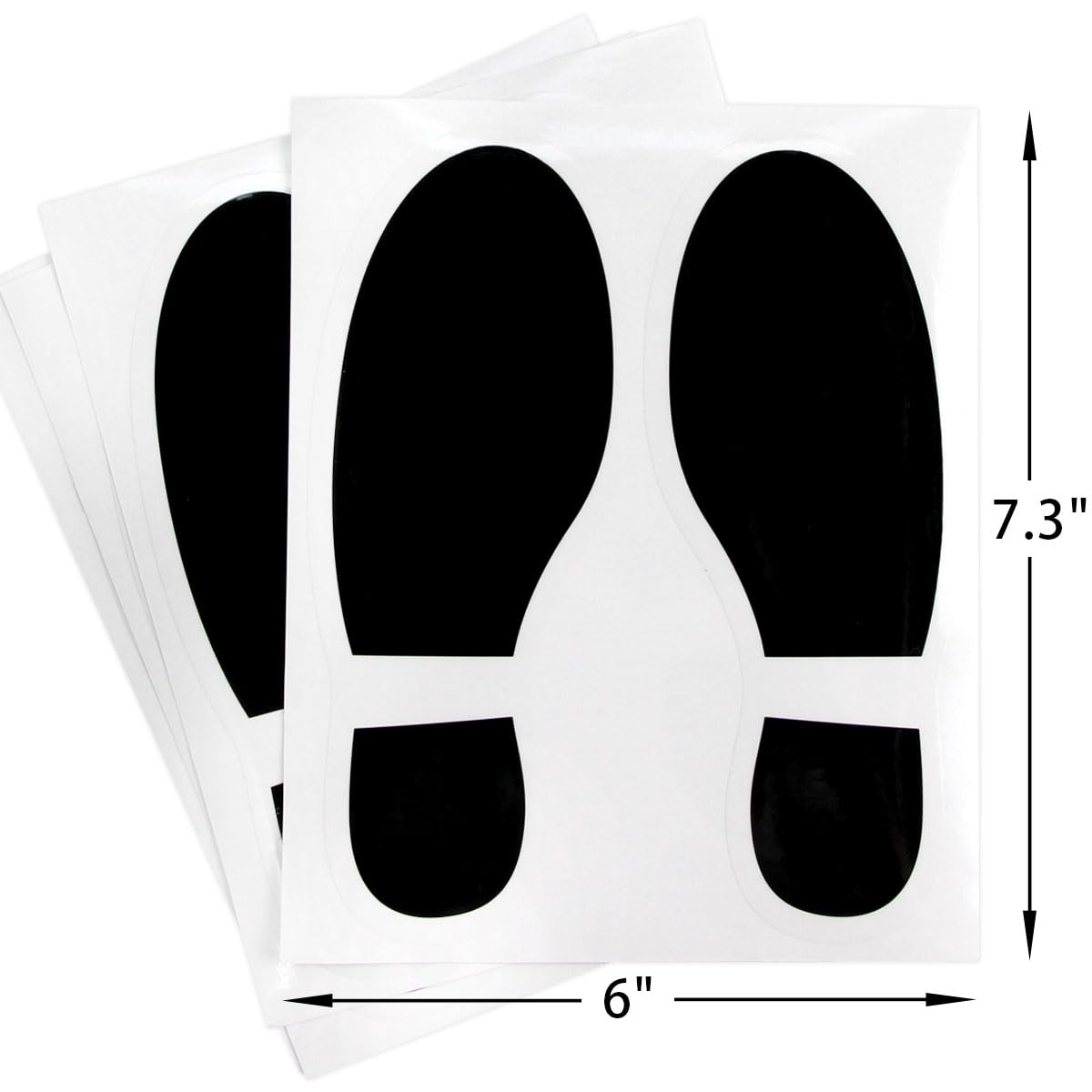 24Pcs Spy Agent of Truth Footprint Floor Decals Stickers Classroom Line Up Floor Decals Black Footprint
