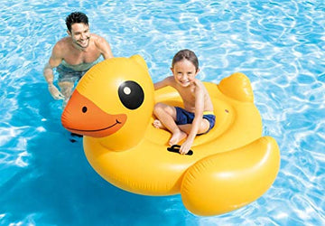 Intex Baby Duck Inflatable Pool Float: Animal Pool Toy For Kids – 2 Heavy-Duty Handles – 220Lb Max Weight Capacity – 63' X 46.5' – For Ages 3+