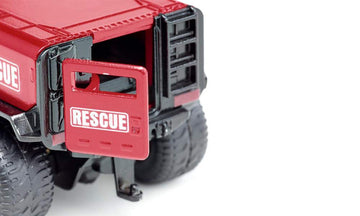 Siku 2307, GHE-O Rescue Vehicle, 1:50, Metal/Plastic, Red, Multi-Functional, Compatible Models at The Same Scale