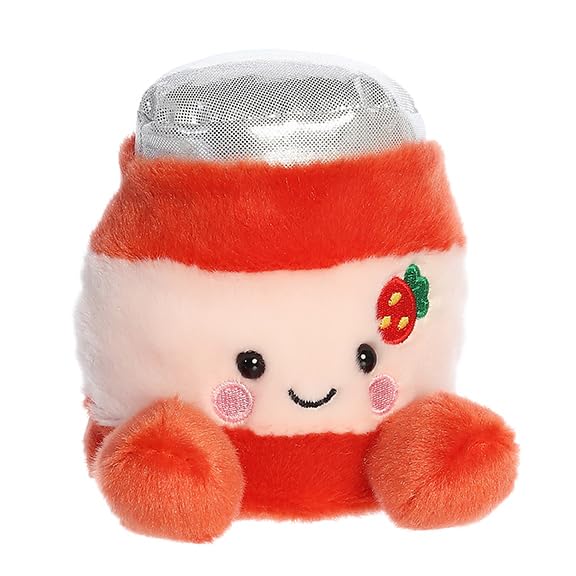 Aurora Adorable Palm Pals JJ Strawberry Jelly Stuffed Animal - Fun Collectible Plush for Kids and mature-themed Collectors - Perfect for Decorating Rooms and Birthday Gifts - Red 4.5 Inches