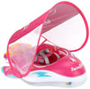 Swimbobo Baby Pool Float Inflatable Spaceship Infant Swim Float with Cloth Safety Seat Pool Toys for Kids 6-36 Months(Red  Large)
