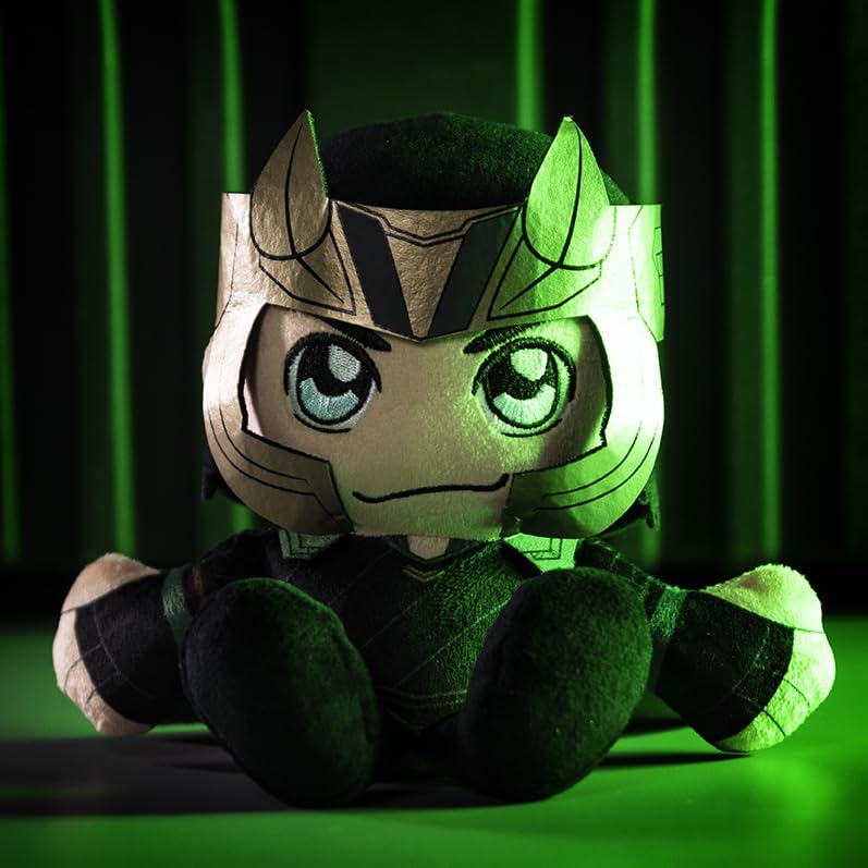 Bleacher Creatures Marvel Loki Plush Toy - 8" Soft Chibi, Crystal Velboa, Loki Color, Model RD-RS480029