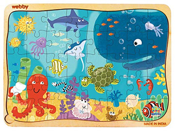 Webby Kids Underwater Animals Jigsaw Puzzle, 40 Pieces, Multicolour