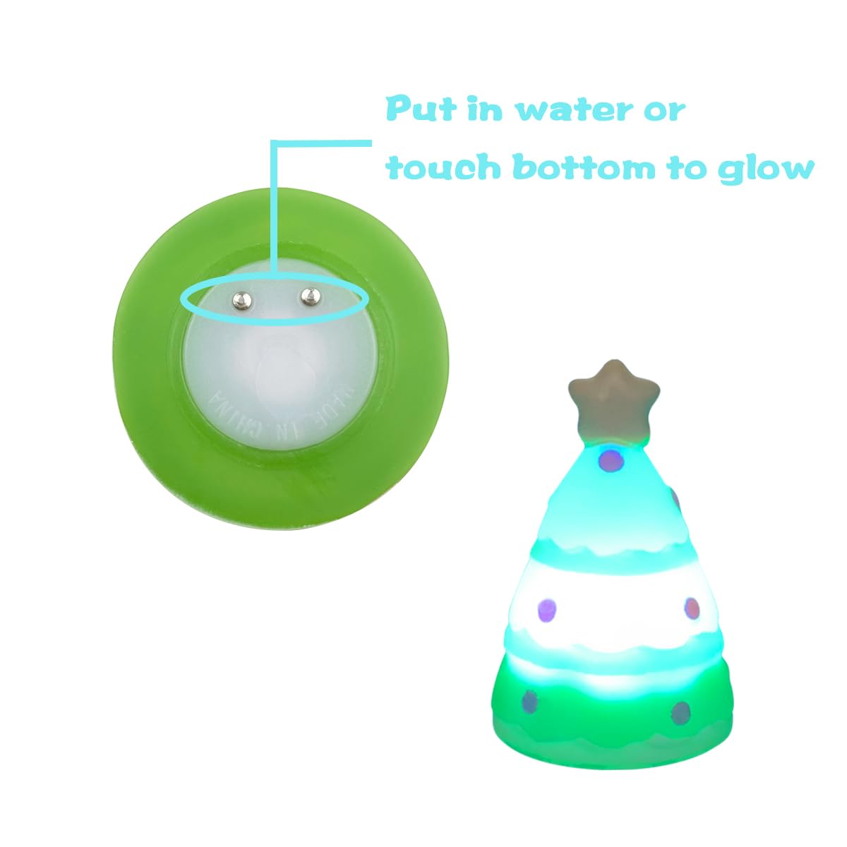 Jofan 6 Pack Christmas Light Up Bath Toys Christmas Toys For Kids Toddlers Boys Girls Christmas Stocking Stuffers Party Favors Gifts