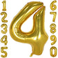 Partyballoons HK 36 inch Gold Number foil Balloons for Birthday Decorations(Pack of 1) (4 Number)