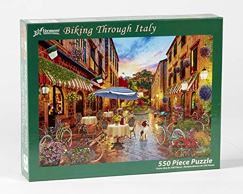 Vermont Christmas Company Biking Through Italy Jigsaw Puzzle 550 Piece