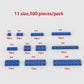 300 Piece Blue Building Plate Bulk Assortment Pack, Blue Small Base Plate Accessories for Building with 12 Size, Compatible with