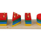 Shoro Wooden Intellectual Geometric Shape Matching Four Column Blocks Educational & Learning Toys, Wooden Geometric Shape Sorter