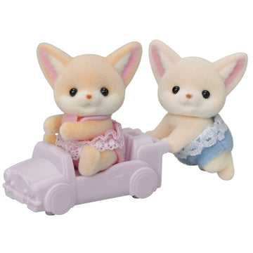 Calico Critters Fennec Fox Twins, Set Of 2 Collectible Doll Figures