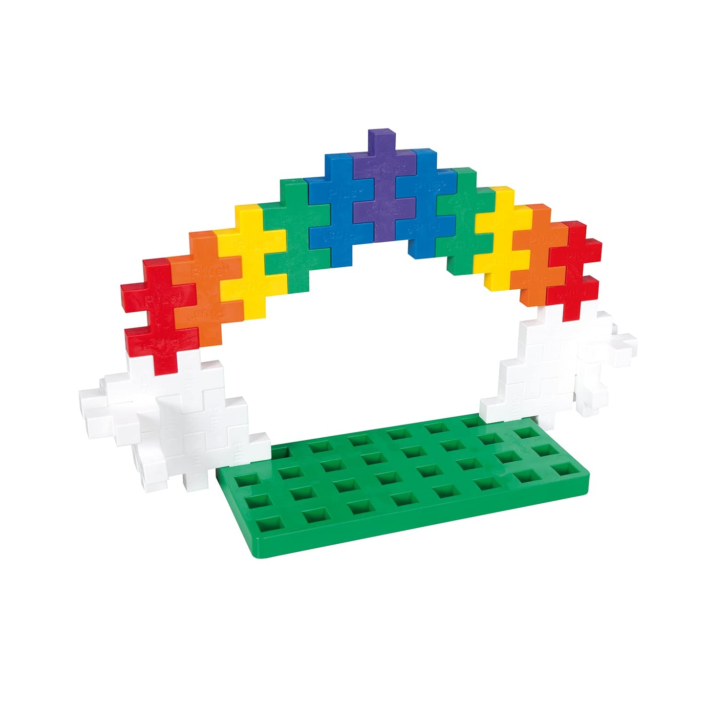 Plus-Plus 9603287 Ingenious Construction Toy, Big Pegboard, Green/White, 2 Pieces, Large