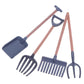 LOGOFUN 4pcs Miniature Dollhouse Garden Tools 1:12 Scale Mini Shovels Rake Pitchfork Model Tiny Farmhouse Tools for Mini House Fairy Garden Decoration Accessories