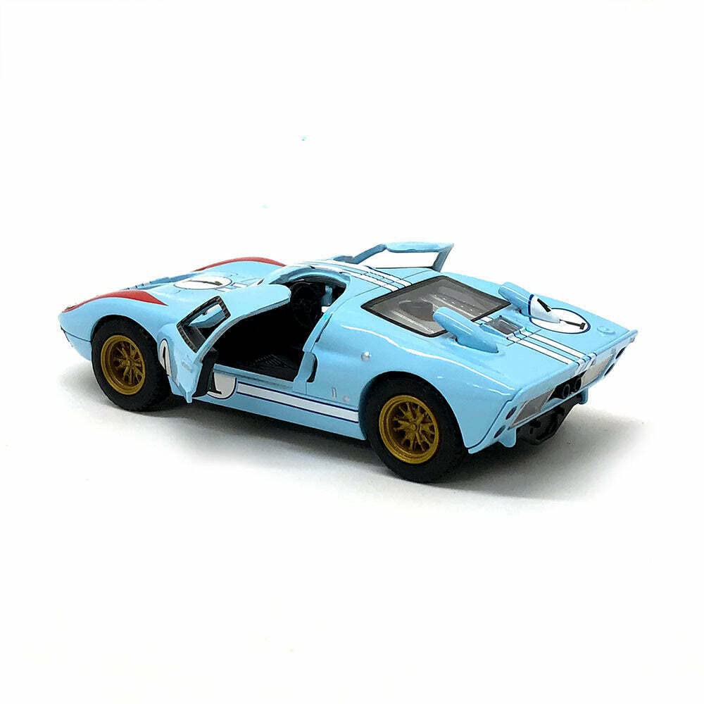 KiNSMART SetOf3 1966 Ford GT40 MKII Heritage Edition 5'' 1:32 Scale Die Cast Metal Model Toy Super Race Car Blue Brown Black